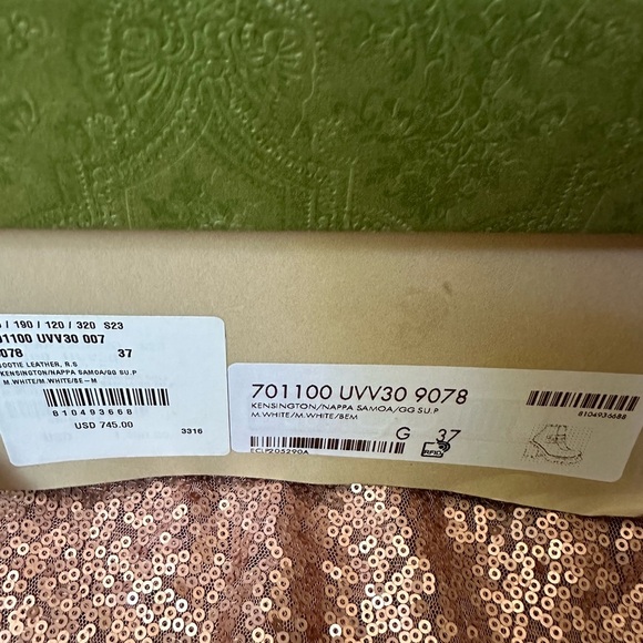 GUCCI Authentic K,GG Supreme Leather Crystal Buckle Platform Ankle  Boots 37/6.5 - Picture 15 of 17